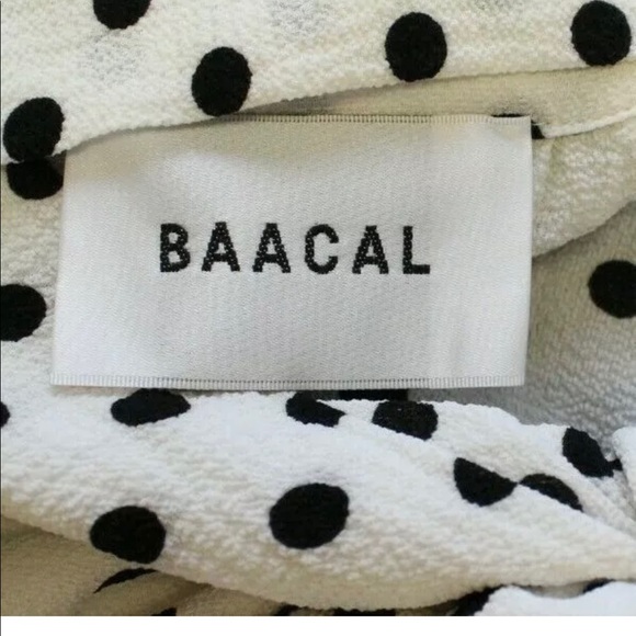 Baacal Polka Dot Tie Neck Bow Long Sleeve Blouse - Picture 4 of 4